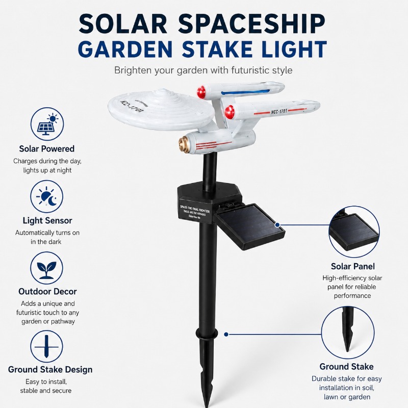 Smart Garden Light Camera - Luz de Jardim Solar Star Trek