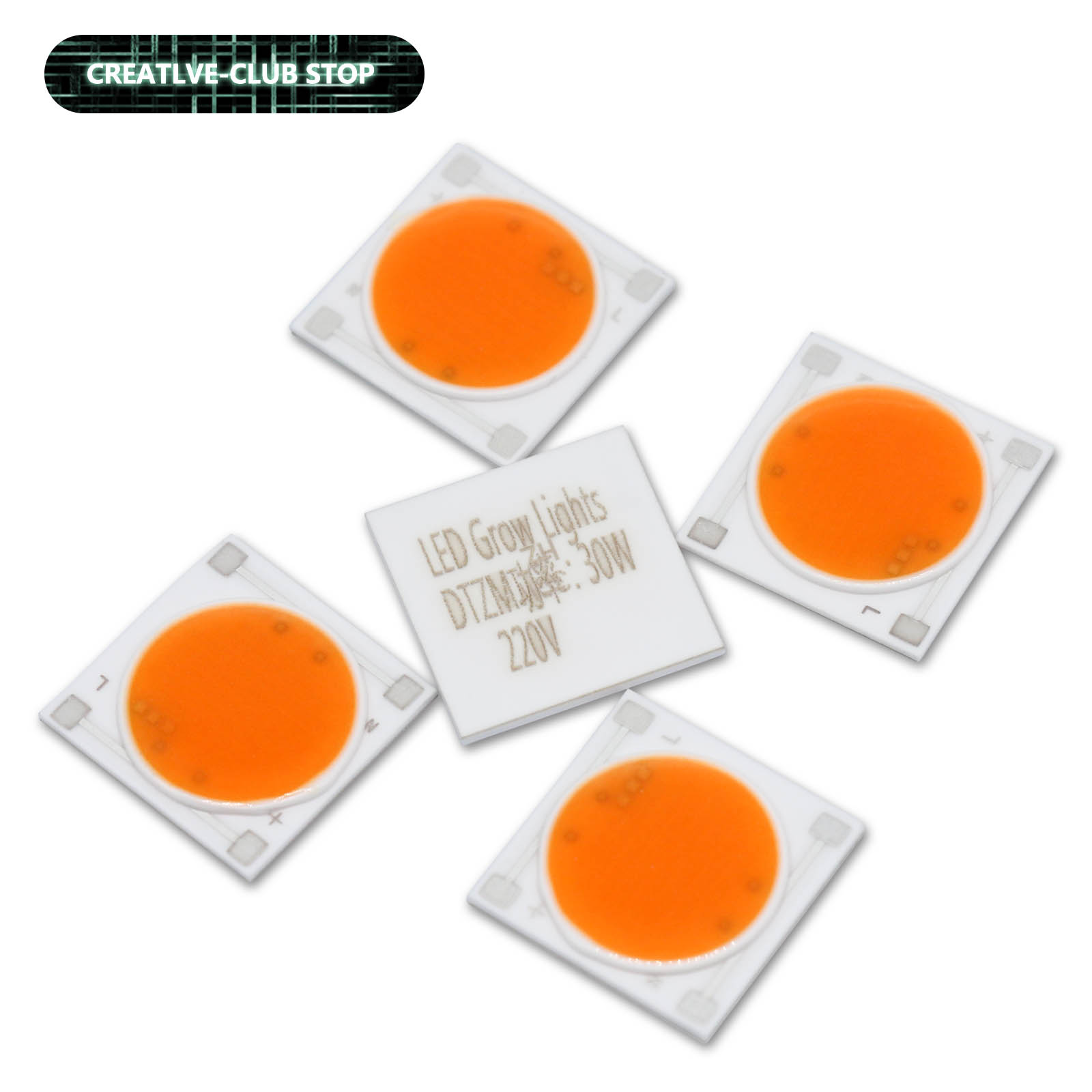 Plant Grow Light Full Spectrum - 5 peças base de cerâmica led
