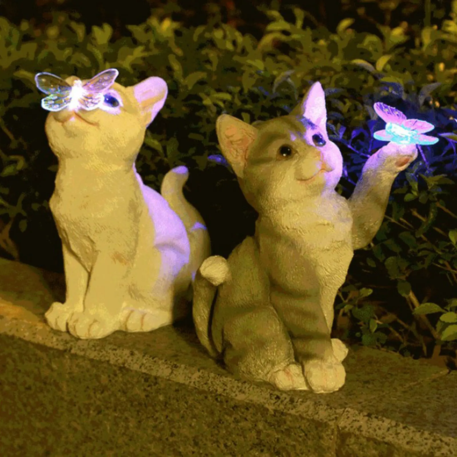 Smart Garden Light Camera - Escultura de gato ao ar livre