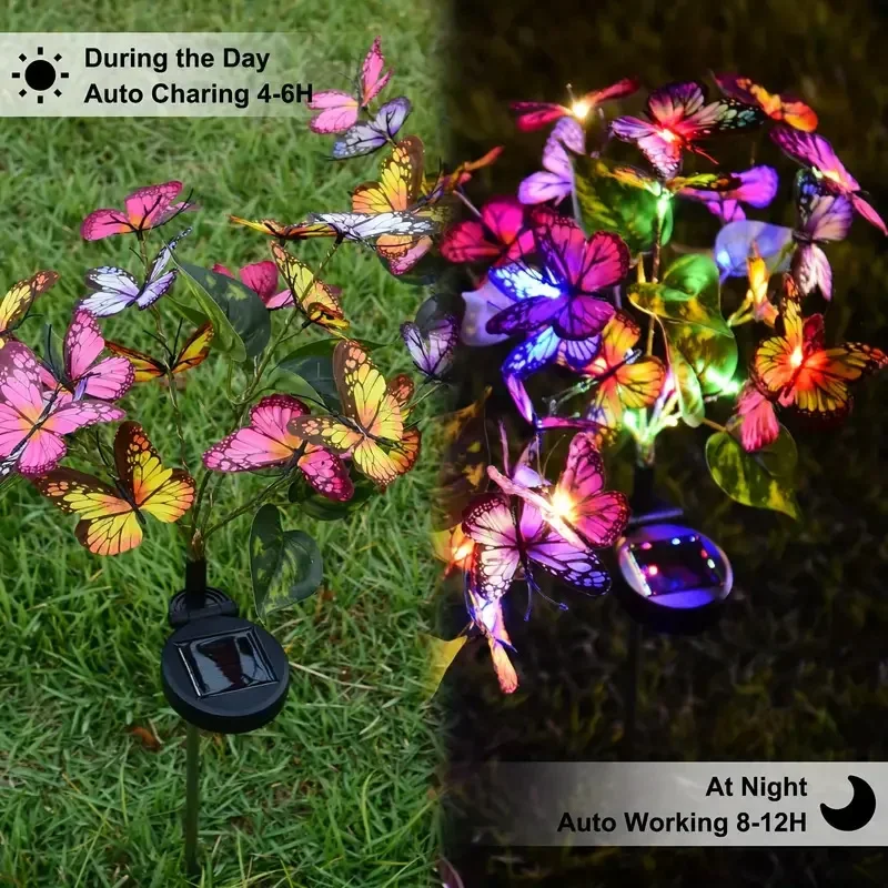 Solar led borboleta luzes do j - Smart Garden Light Camera avaliação e preço