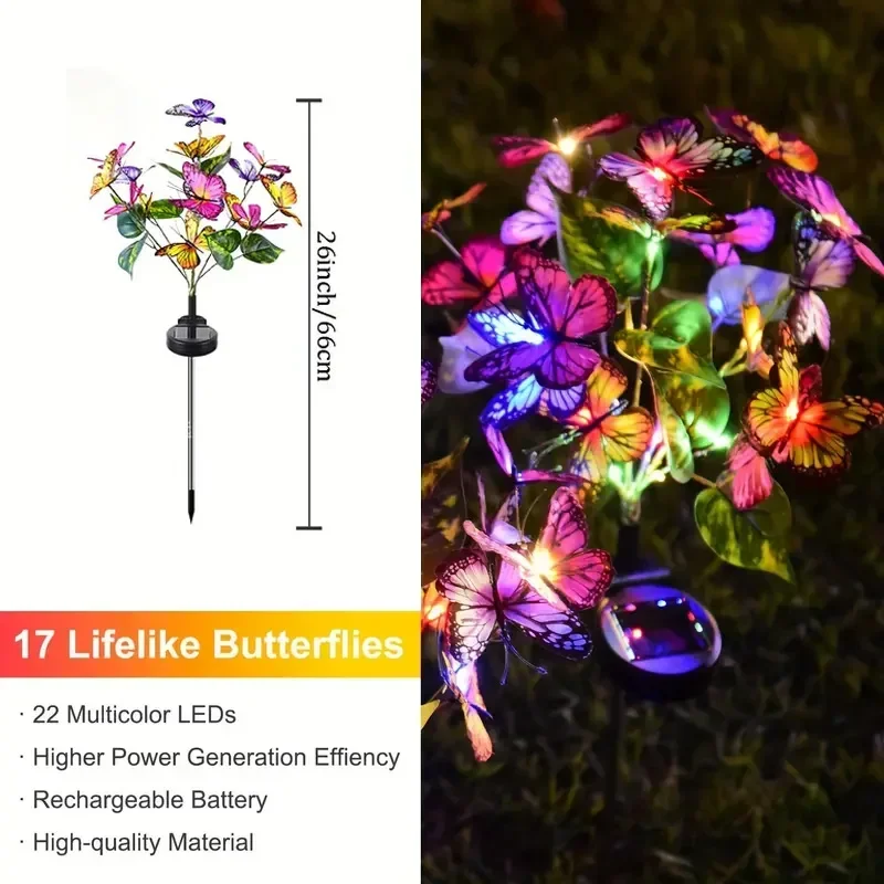 Solar led borboleta luzes do j - Smart Garden Light Camera avaliação e preço