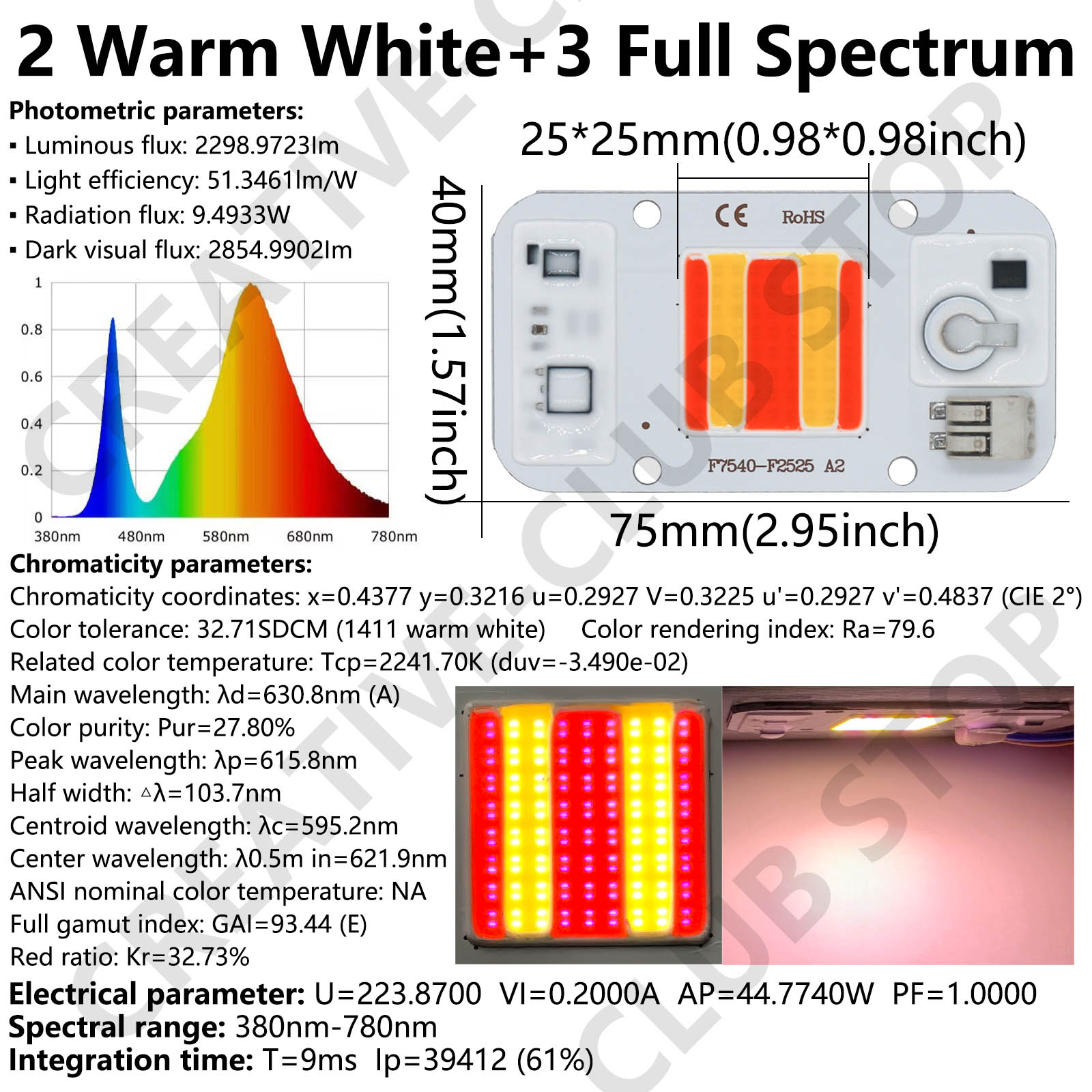 50w led cob chip de soldagem l - Plant Grow Light Full Spectrum avaliação e preço