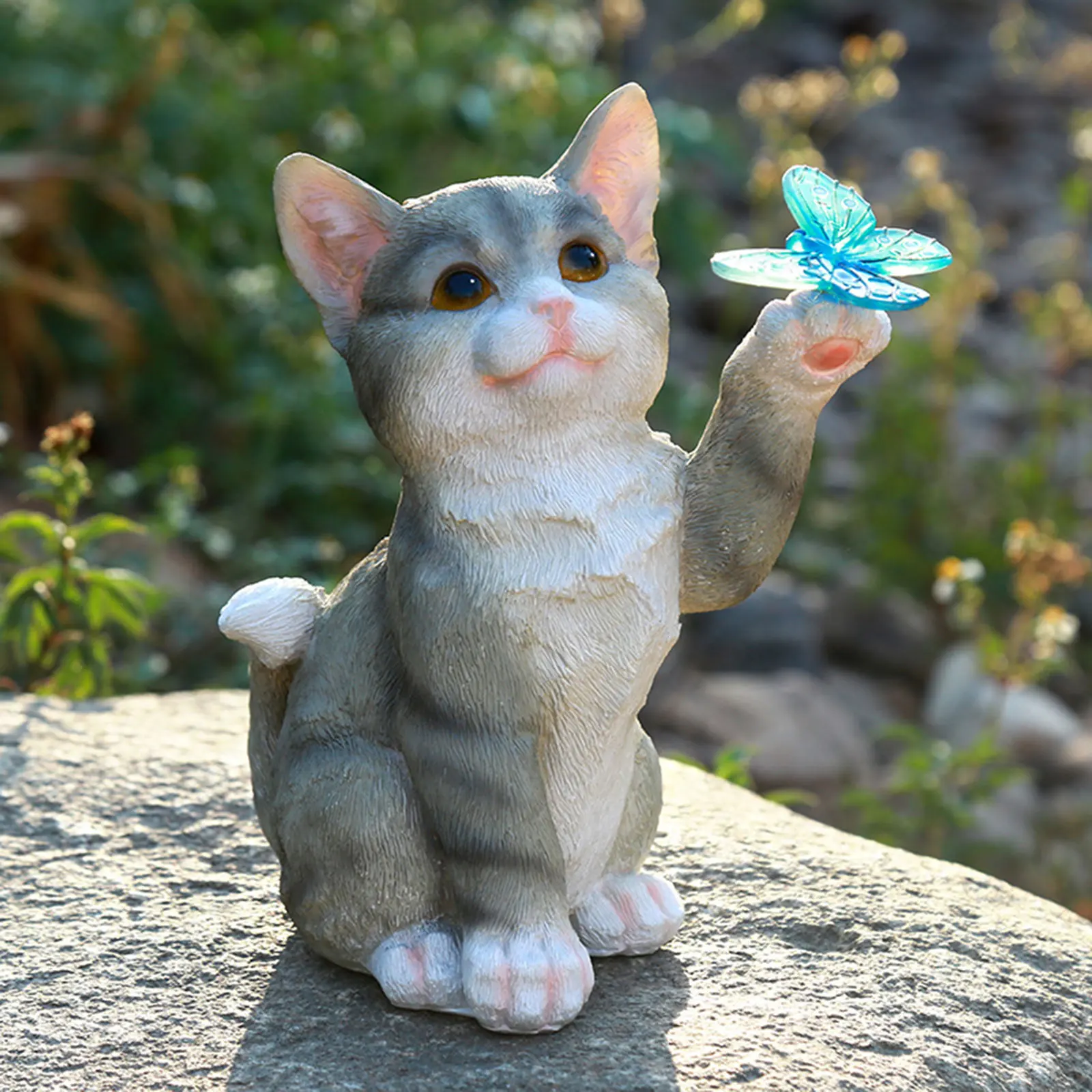 Escultura de gato ao ar livre  - Smart Garden Light Camera avaliação e preço