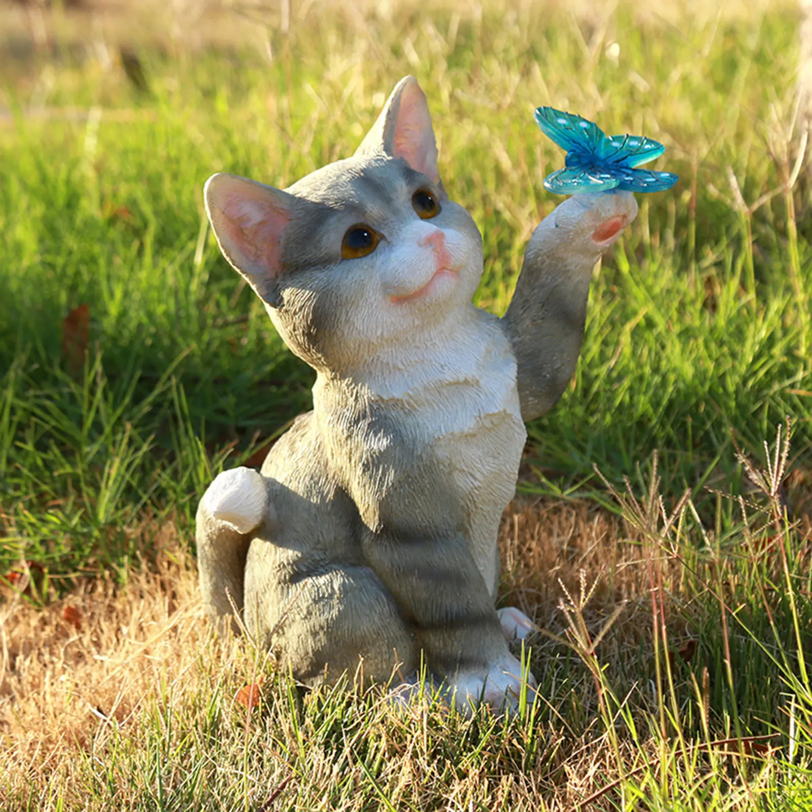 Escultura de gato ao ar livre  - Smart Garden Light Camera avaliação e preço